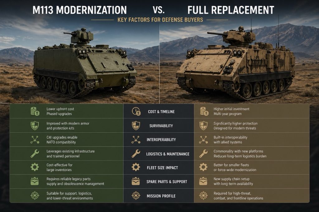 M113 Modernization vs Full Replacement