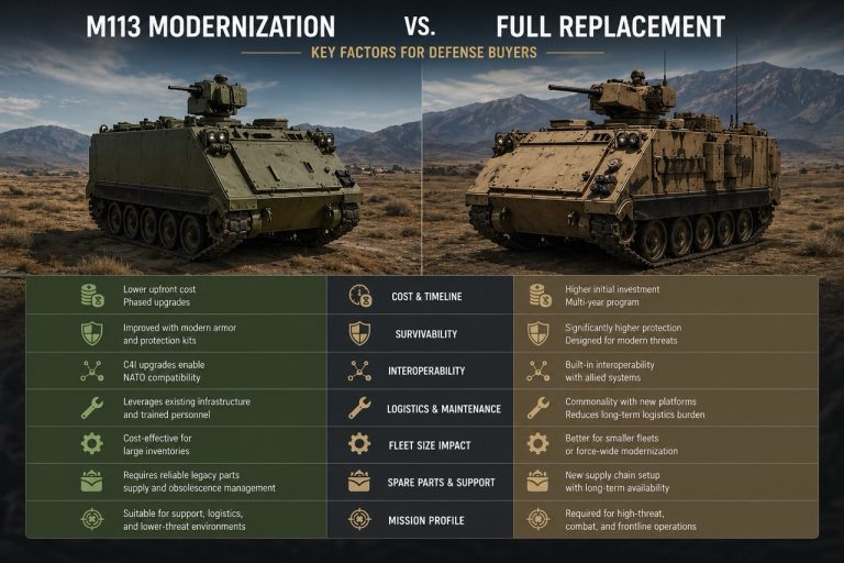 M113 MODERNIZATION VS FULL REPLACEMENT - AB DEFENCE - Military Defence Spare Parts