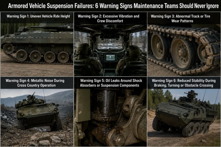 Armored Vehicle Suspension Failures 6 Warning Signs Maintenance Teams Should Never Ignore - AB DEFENCE - Military Defence Spare Parts